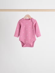 Multi 5 Pack Baby Long Sleeve 100% Cotton Pastel Bodysuits 7 Pack - Image 6 of 13