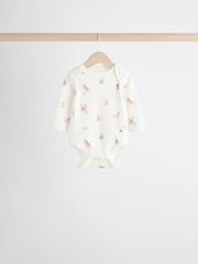 Multi 5 Pack Baby Long Sleeve 100% Cotton Pastel Bodysuits 7 Pack - Image 7 of 13