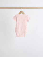Pink Baby 100% Cotton Bodysuits 5 Pack - Image 8 of 12