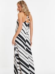 Quiz White Striped Maxi Dress With Keyhole Neck - Image 2 of 4