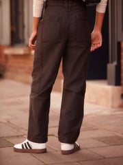 Charcoal Grey Barrel 100% Cotton Trousers - Image 3 of 4
