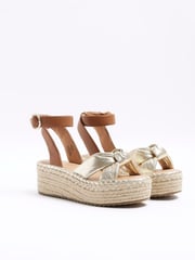 River Island Gold Espadrille Sandals - Image 3 of 5