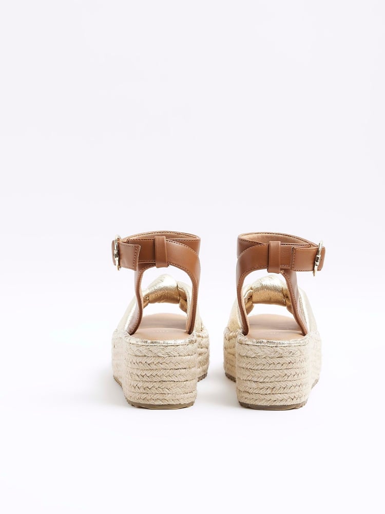 River Island Gold Espadrille Sandals - Image 5 of 5
