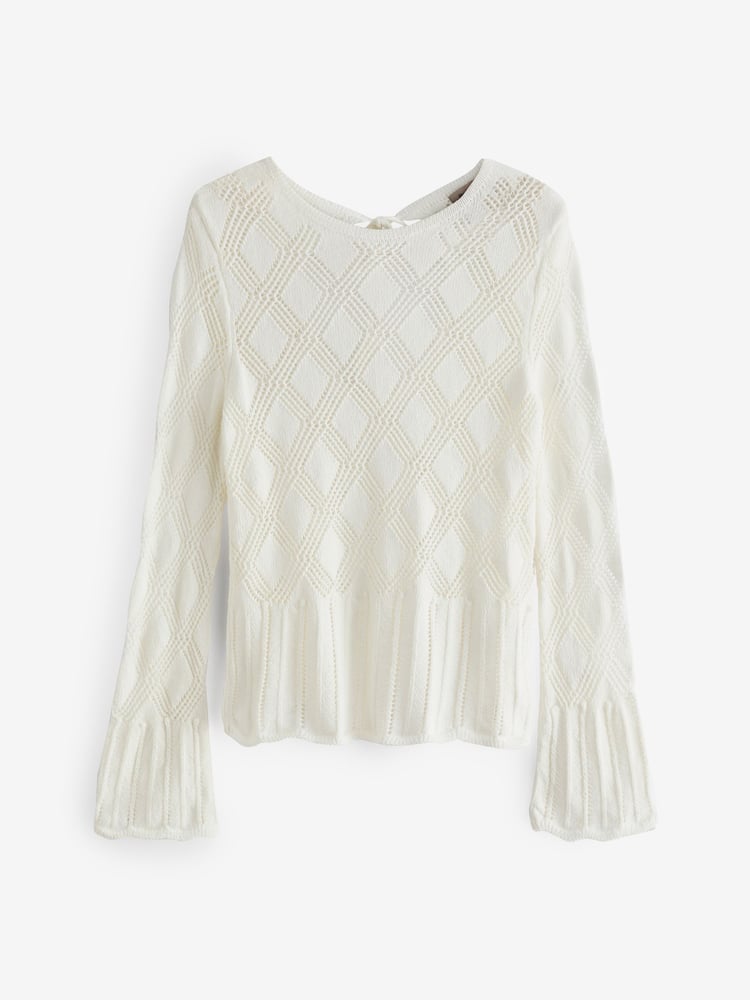 River Island White Crochet Tie Back Top - Image 5 of 5