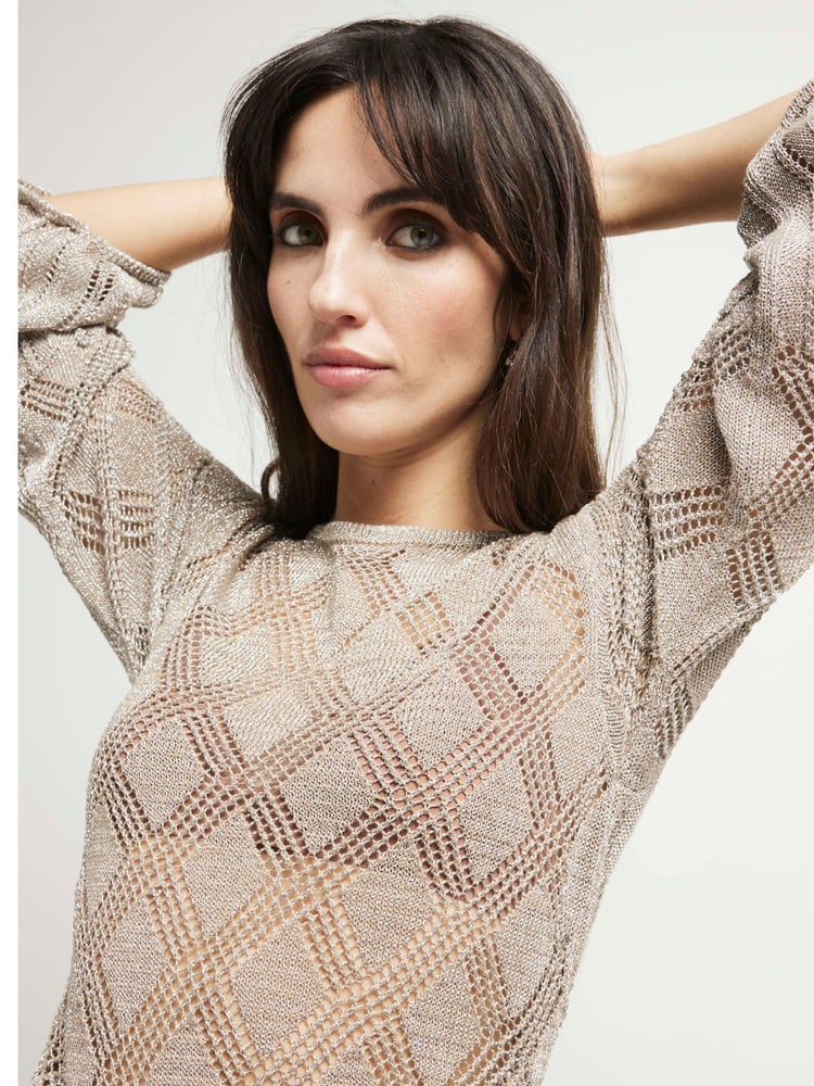 River Island Bronze Crochet Tie Back Top - Image 4 of 4