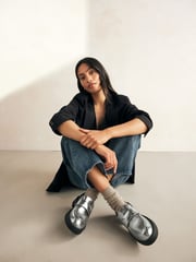 Silver Forever Comfort® Chunky Retro Loafers - Image 2 of 7