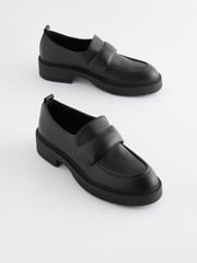 Black Forever Comfort® Chunky Retro Loafers - Image 1 of 10