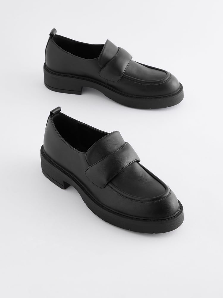 Black Forever Comfort® Chunky Retro Loafers - Image 1 of 10