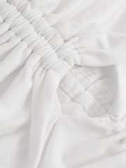 Reiss Cream Solare Ruched Halterneck Top - Image 5 of 5