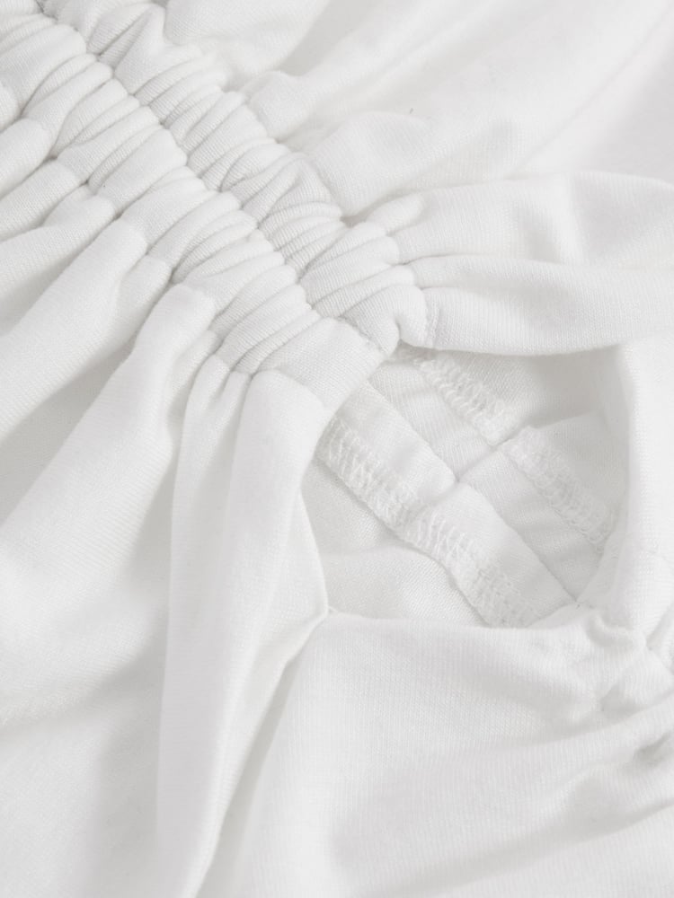 Reiss Cream Solare Ruched Halterneck Top - Image 5 of 5