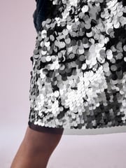 Black/Silver Sequin Skirt (3-16yrs) - Image 4 of 8