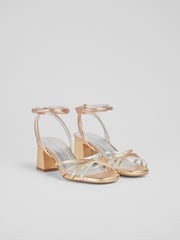 LK Bennett Natural Starlet Strappy Sandals - Image 4 of 5