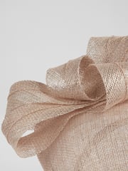 LK Bennett Natural Elowen Mesh Bow Detail Fascinator Hat - Image 3 of 3