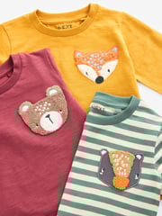 Green/Blue Long Sleeve Animal Print Character T-Shirts 3 Pack (3mths-7yrs) - Image 6 of 6