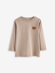 Grey/Brown Woodland Animal Long Sleeve Character T-Shirts 4 Pack (3mths-7yrs) - Image 2 of 7