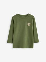 Grey/Brown Woodland Animal Long Sleeve Character T-Shirts 4 Pack (3mths-7yrs) - Image 5 of 7