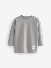 Rust Brown Plain Long Sleeve T-Shirts 5 Pack (3mths-7yrs) - Image 2 of 8
