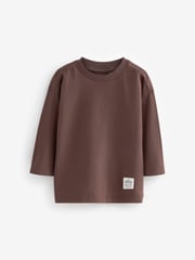 Rust Brown Plain Long Sleeve T-Shirts 5 Pack (3mths-7yrs) - Image 6 of 8