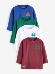 Blue/Green Long Sleeve Character T-Shirts 4 Pack (3mths-7yrs) - Image 1 of 7