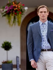 Skopes Blue Tailored Fit Cole Jacket - Image 7 of 10