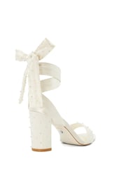 Dune London Cream Melodies Bridal Pleat Mesh Sandals - Image 5 of 6