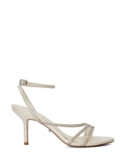 Dune London Cream Midsummers Bridal Diamanté Strap Sandals - Image 5 of 6