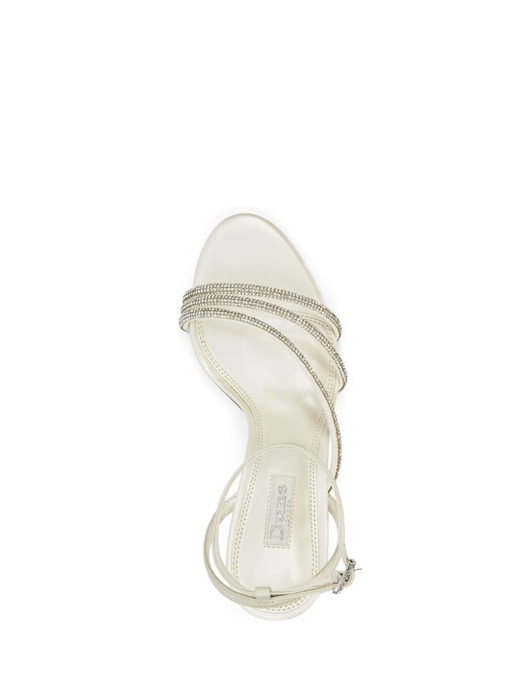 Dune London Cream Midsummers Bridal Diamanté Strap Sandals - Image 6 of 6