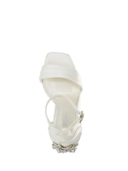 Dune London White Meridians Bridal Star Heel Sandals - Image 6 of 6