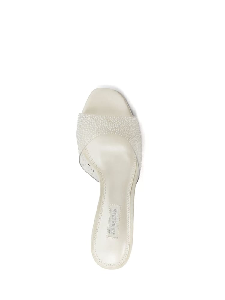 Dune London Cream Moonlit Sea Pearl Bridal Kitten Heel Mules - Image 6 of 6