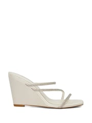 Dune London Cream Moonbeam Bridal Diamanté Wedge Heels - Image 3 of 6