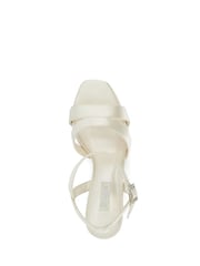 Dune London Cream Matrimony Lace Vamp Two Part Mid Heel Sandals - Image 5 of 6