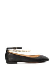 Dune London Black Halles Ankle Chain Ballet Pumps - Image 3 of 6