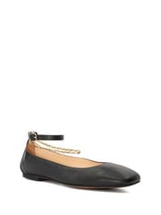 Dune London Black Halles Ankle Chain Ballet Pumps - Image 4 of 6