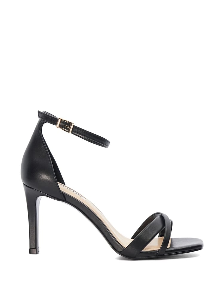 Dune London Black Madrina Cross Vamp Heeled Sandals - Image 2 of 6
