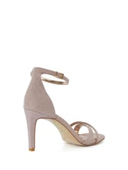 Dune London Natural Madrina Cross Vamp Heeled Sandals - Image 5 of 6