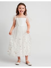 Monsoon Natural Sally Scuba Pleated Dress - Image 1 of 4