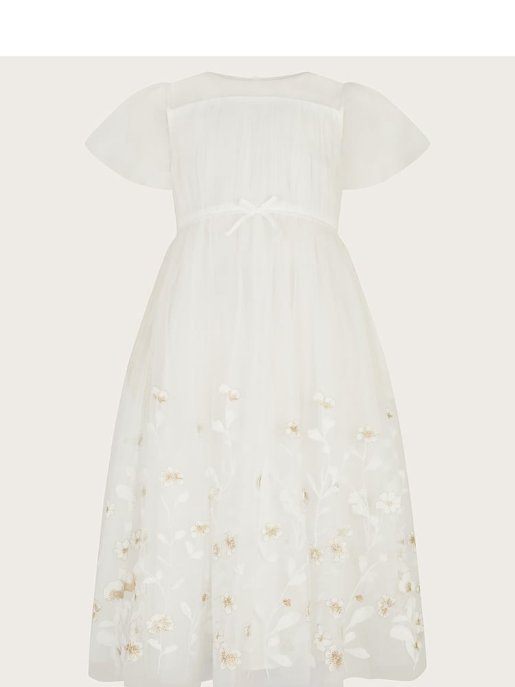 Monsoon Natural Sally Scuba Pleated Dress - Image 2 of 4