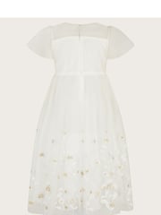 Monsoon Natural Sally Scuba Pleated Dress - Image 3 of 4