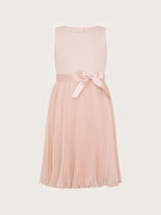 Monsoon Pink Sally Scuba Pleated Dress - Image 1 of 3