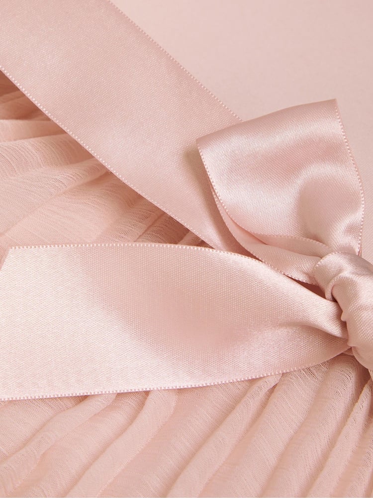 Monsoon Pink Sally Scuba Pleated Dress - Image 3 of 3