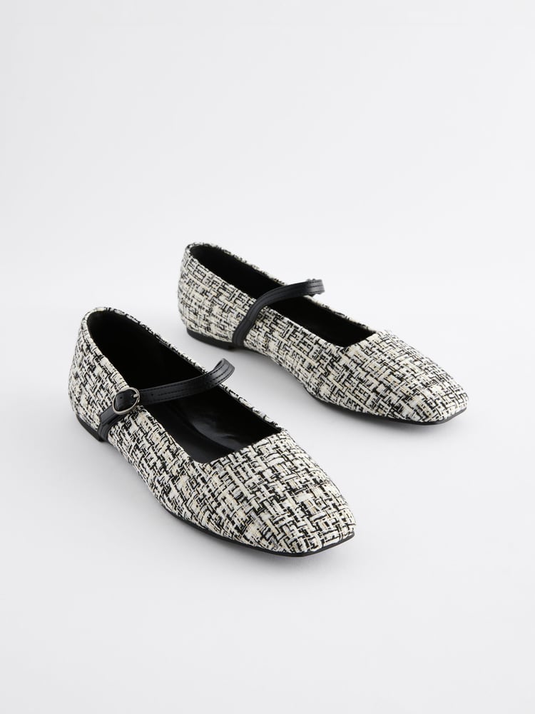 Blue & White Extra Wide Fit Forever Comfort® Square Toe Mary Jane Shoes - Image 1 of 5