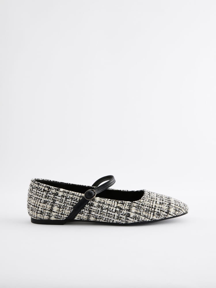 Blue & White Extra Wide Fit Forever Comfort® Square Toe Mary Jane Shoes - Image 2 of 5