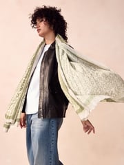 Sage Green Leopard Lightweight Scarf - Image 2 of 6