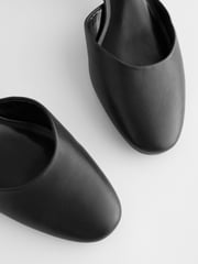 Black Extra Wide Fit Forever Comfort® Leather Round Toe Block Heels - Image 6 of 6
