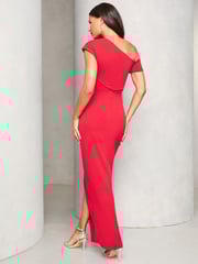 Lipsy Red Petite Off The Shoulder Gathered Waist Maxi Dress - Image 2 of 4