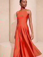 Lipsy Red Sleeveless Racer Midi Dress - Image 1 of 4