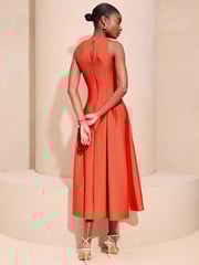 Lipsy Red Sleeveless Racer Midi Dress - Image 2 of 4