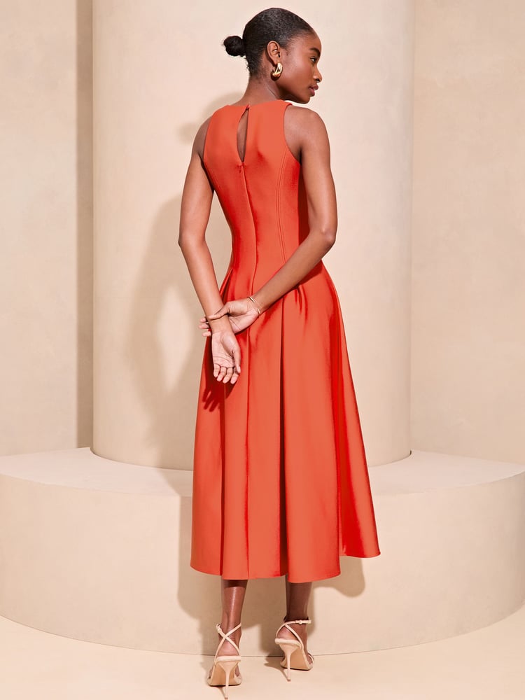 Lipsy Red Sleeveless Racer Midi Dress - Image 2 of 4