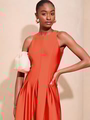 Lipsy Red Sleeveless Racer Midi Dress - Image 4 of 4