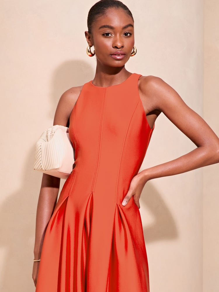 Lipsy Red Sleeveless Racer Midi Dress - Image 4 of 4